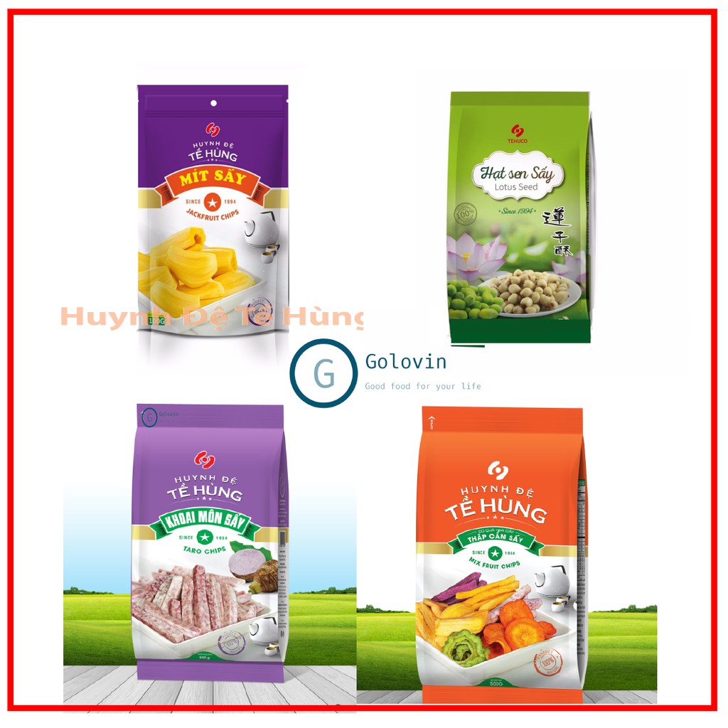 Trái cây sấy khô thập cẩm Huynh Đệ Tề Hùng túi 250g giảm cân, ăn kiêng Golovinshop