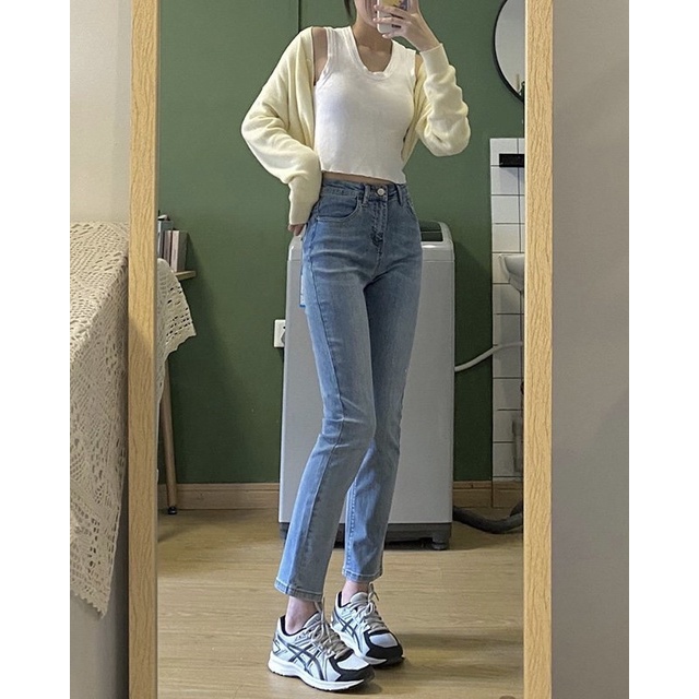 Quần Irene Jeans Ống Đứng Co Dãn