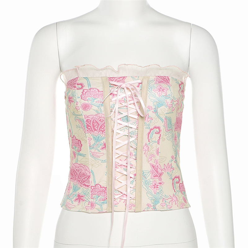Women's strapless printed tight-fitting breast wrap | BigBuy360 - bigbuy360.vn