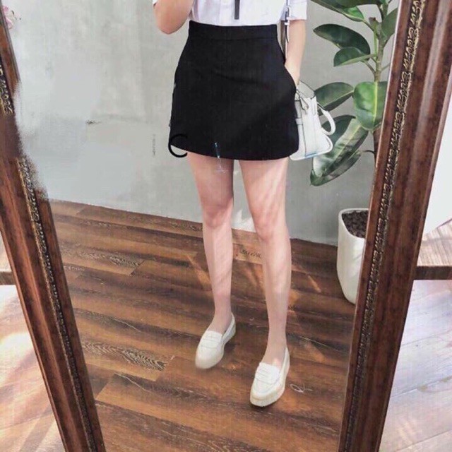 Quần short giả váy chữ A nữ ngắn lưng cạp cao kiểu có trong chất vải tuyết mưa mặc ở nhà đi làm chơi biển | BigBuy360 - bigbuy360.vn