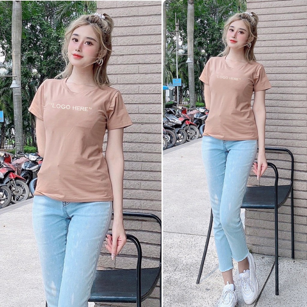 Áo thun thái thêu chữ form ôm | BigBuy360 - bigbuy360.vn