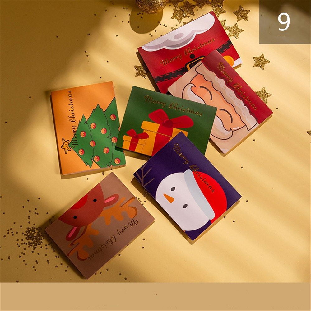 6 set thiệp mời cảm ơn thiệp đám cưới phong cách Giáng Sinh năm mới kèm phong bì xinh xắn