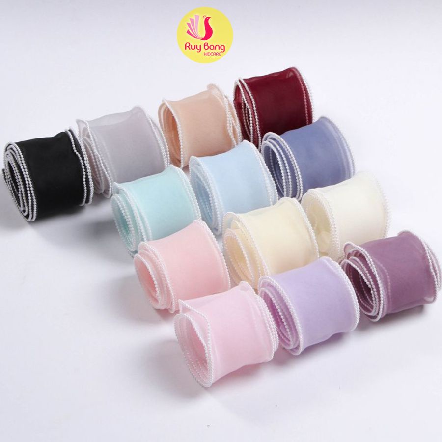 Ruy băng voan viền trai cao cấp size 6cm RB2221