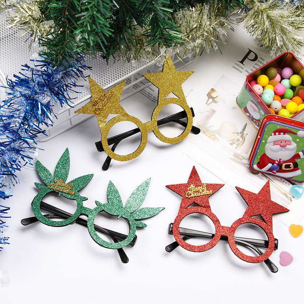 1 Gọng Kính Bằng Nhựa Hình Ngôi Sao Giáng Sinh