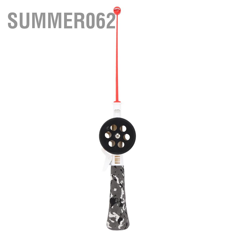 Summer062 34cm Durable Portable Integrated Outdoor Children Winter Ice Fishing Rod with Reel Accessories
