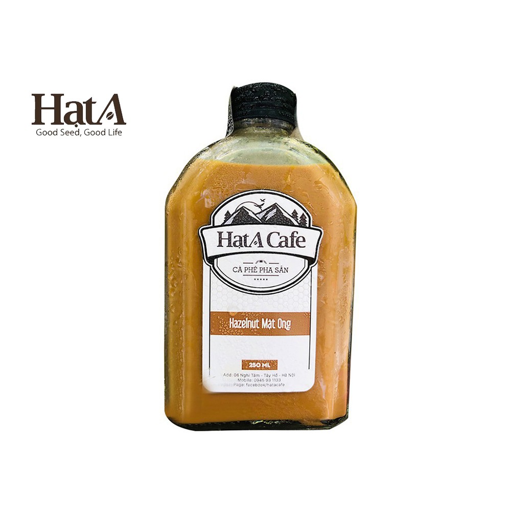 Cà phê sữa hạt dẻ mật ong Hạt A Cafe pha sẵn đóng chai 250ml