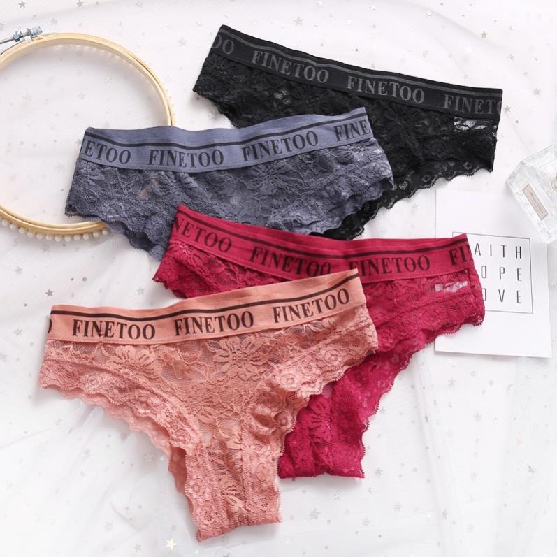 👙 Quần Lót Nữ Softie Ren Lọt Khe Viền Chữ Họa Tiết Điệu Đà Quyến Rũ 783 👙