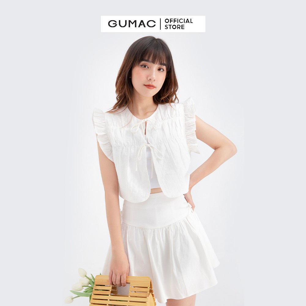 [Mã WABRGU55 giảm 12% đơn 99K] Áo croptop thắt dây GUMAC AB694