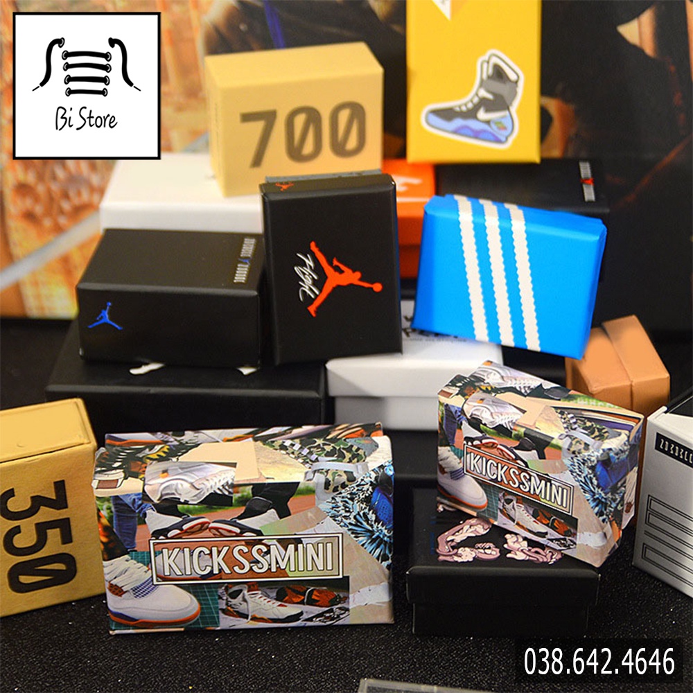 Hộp đựng giày mini - Box đựng móc khoá mô hình giày sneaker tỉ lệ 1:6 (Hộp trong suốt, hộp giấy cao cấp,...)