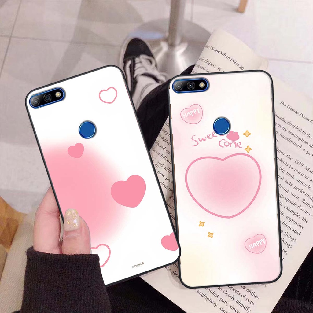 Ốp Huawei Y7 Prime 2018 / Y7 Pro 2018 in hình trái tim, caro kẹo ngọt đầy cá tính siêu đẹp siêu chất