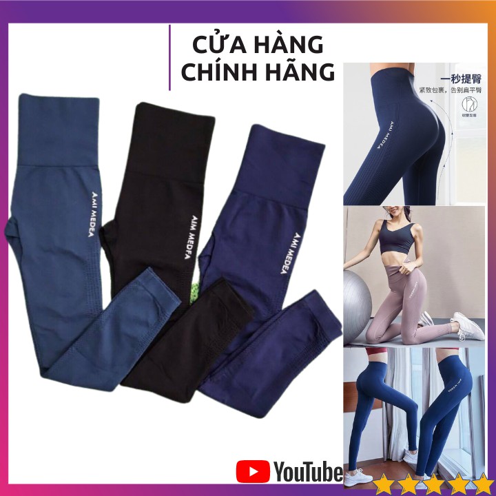 [HÀNG LOẠI 1] Quần Legging Nữ Cạp Cao Gen Bụng Nâng Mông Tập Thể Thao Gym Yoga Erobic Chạy Bộ AMI MEDEA Nữ