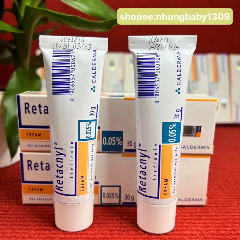 Retacnyl Tretinoin 0.025% 0.05% (30g) chống lão hoá,mụn da sần sùi
