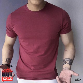 ÁO THUN NAM ĐỎ ĐÔ ÁO PHÔNG NAM COTTON CHẤT ĐẸP (RUST)