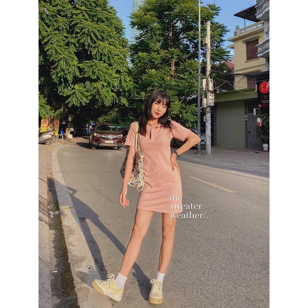 Váy thun ôm polo chất zip đẹp ( Ảnh thật ) | BigBuy360 - bigbuy360.vn