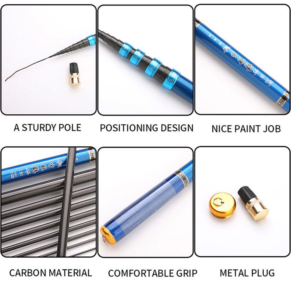 MUVAKO Cần Câu Cá Bằng Carbon Siêu Nhẹ 3.6M 4.5M 5.4M 6.3M