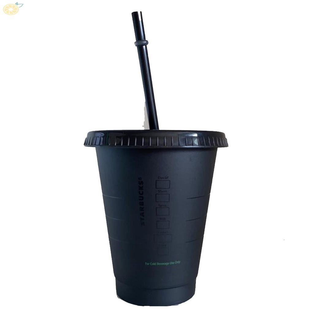 【VARSTR】Starbucks Reusable Plastic Straw Cup With Lid Tumbler Black Cup 24 oz Summer Collection Fairytale Work Drinking Glass