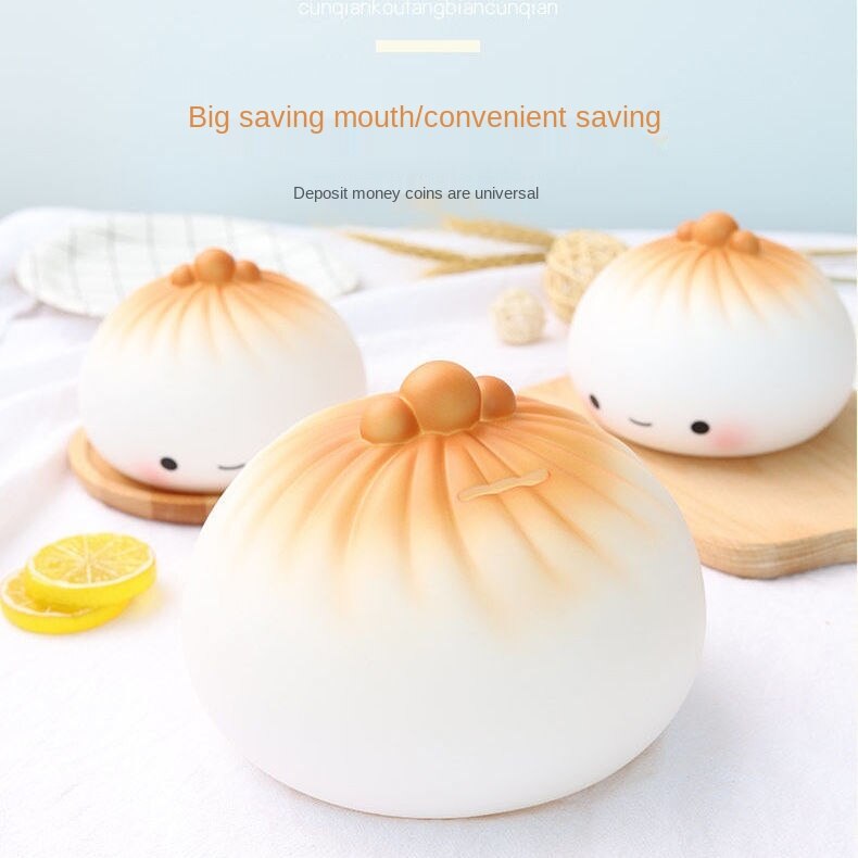 Ống Tiết Kiệm Tiền Hình Bánh Bao Độc Đáo