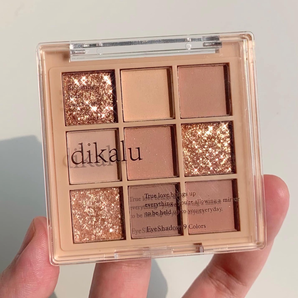 Bảng phấn mắt DIKALU COCO VENUS 9 ô No.1, clay, matte, silk, shimmer, lên màu cực đẹp