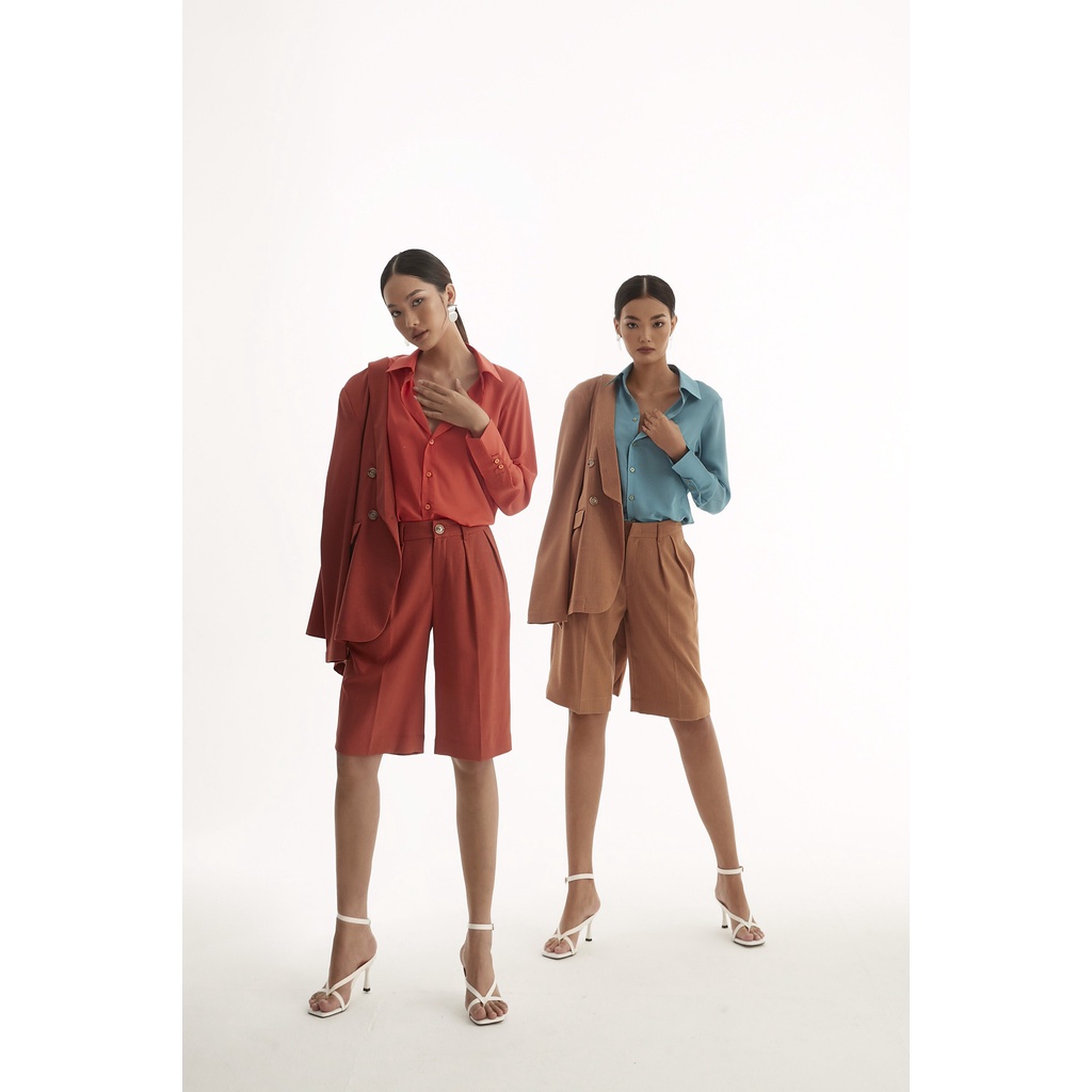 Set Áo Vest Blazer Và Quần Short Cam Gạch SUNNY180 | BigBuy360 - bigbuy360.vn