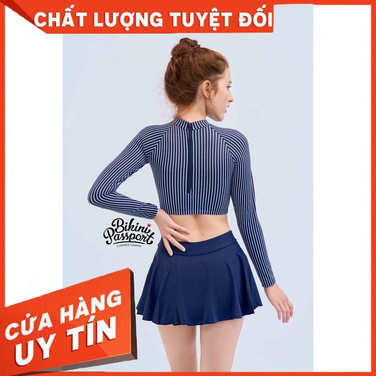 BIKINI PASSPORT - Áo lẻ tay dài Basic - Kẻ sọc - BS202_STR - Hàng nhập khẩu