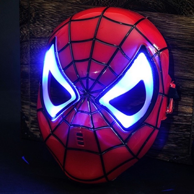 Đồ Chơi Mặt Nạ  Người Nhện - Mặt nạ Spiderman, mặt nạ siêu nhân có đèn phát sáng