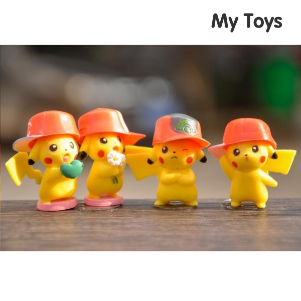 Mũ Bóng Chày Series Pikachu Hộp Mù ELF Đồ Trang Trí Tay Búp Bê Thú Nhựa Pokemon Pokémon Hộp Quà Tặng