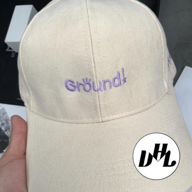 Mũ Lưỡi Trai Nỉ Nhung Thêu GROUND Khoá Rút Form Chuẩn Ulzzang Nam Nữ
