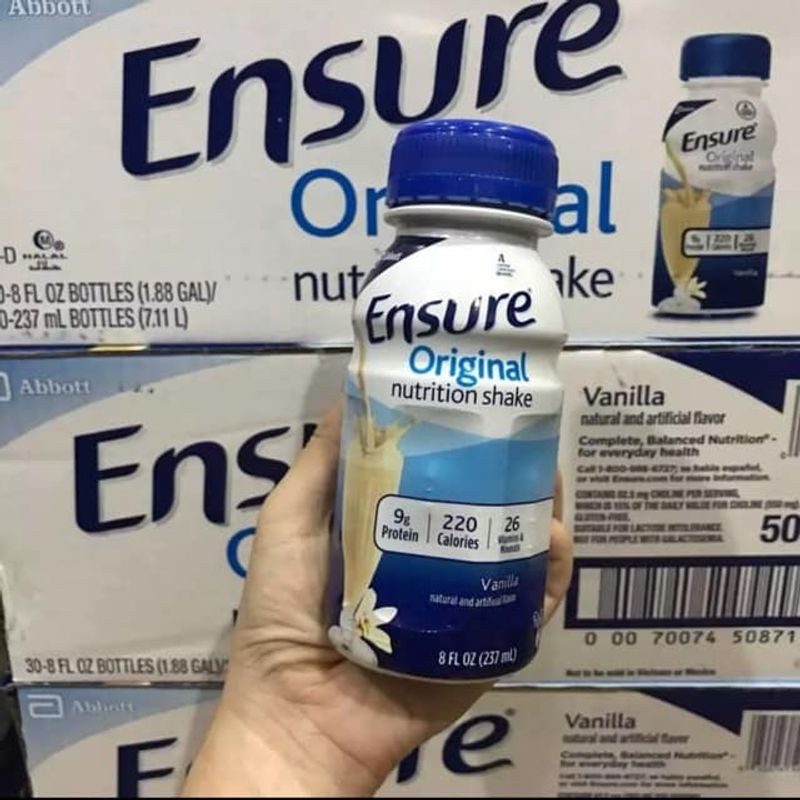 Thùng 30 Chai Sữa Nước Ensure Original Nutrition Powder 237ML - Hàng Xách Tay Mỹ