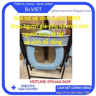 Ghế bô vệ sinh Lucass G-899- Ghế bô vệ sinh cho người già, bà bầu, bệnh nhân không phải đi nhà vệ sinh vất vả, khó khăn