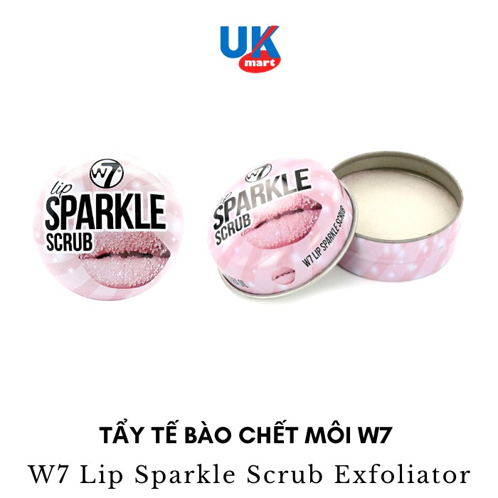 Son Tẩy Tế Bào Chết Môi W7 Sparkle Lip Scrub