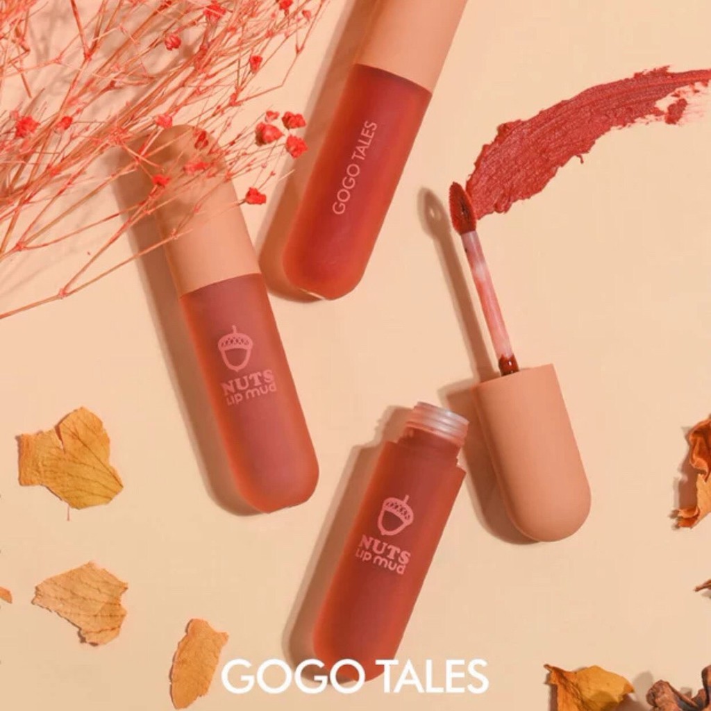 Son kem bùn GOGO TALES hạt dẻ mềm mướt mịn lì lâu trôi hot trend Ice Cream Lip Puree GOGO59