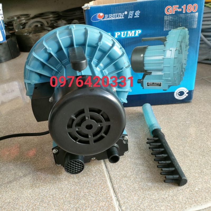 Máy Sủi Khí Ô-Xy Bể Cá Công Suất Lớn 180W/220V, Máy Sục Khí Bể Hải Sản Kiểu Cánh quạt