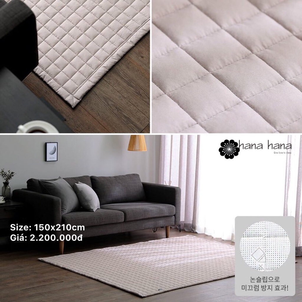 Tấm trải Sofa đa năng Hàn Quốc Hazel Cotton Sofapad Light Brow 65*180cm