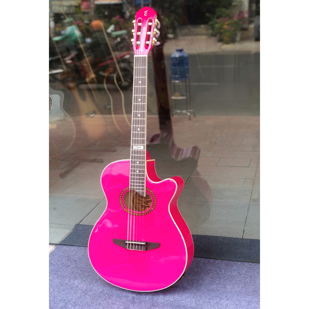 Đàn guitar Tagima classic EQ màu hồng [Tặng full phụ kiện]