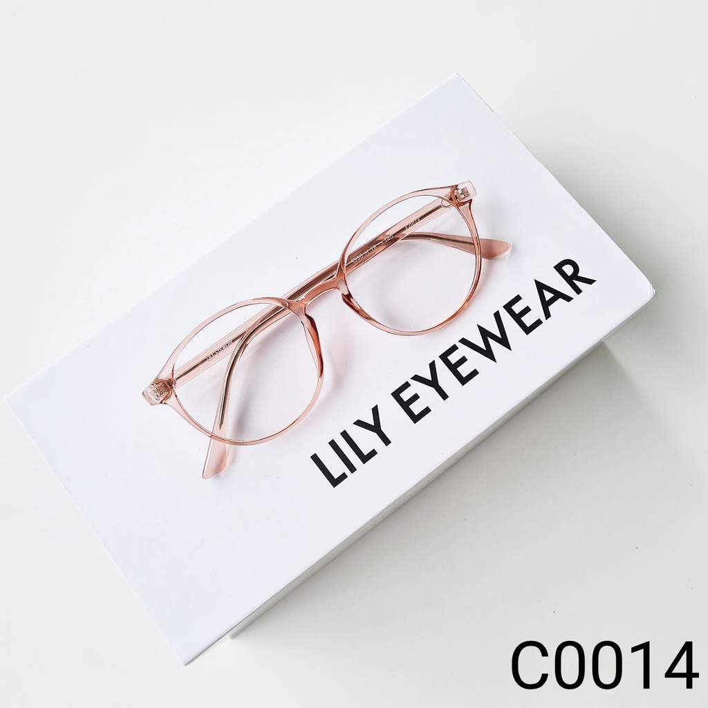 Gọng kính nam nữ LILYEYEWEAR mắt tròn dễ đeo phụ kiện thời trang c0014