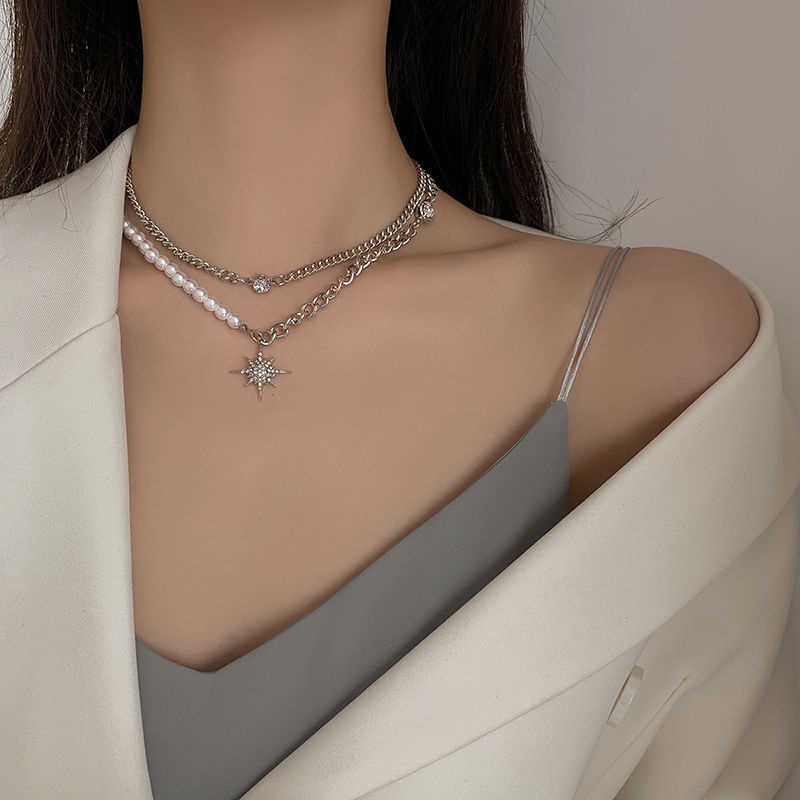 Vòng cổ Đính Ngọc Trai Phong Cách vintage