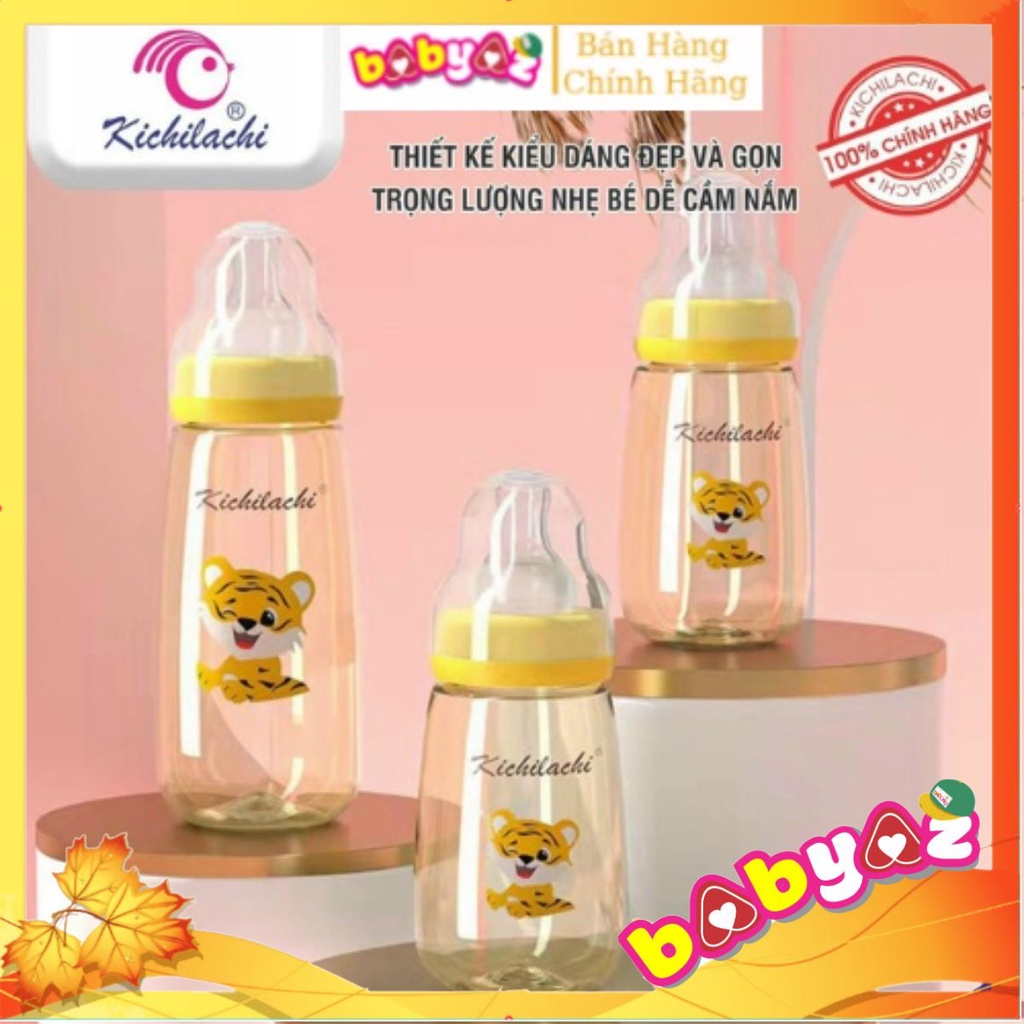 Bình Sữa Kichi Cổ Hẹp Nhựa Ppsu 150ml-250ml Bình Sữa Cho Bé Hình Hổ Cao Cấp