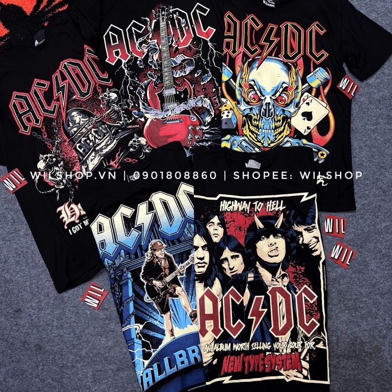 ÁO ACDC - ROCK BAND TEE - ÁO THUN ÁO PHÔNG NHẠC ROCK - ROCKTEE UNISEX