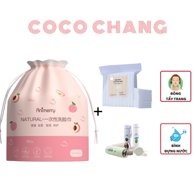 Khăn lau mặt 1 lần, khăn khô đa năng tẩy trang, lau khô, lau ướt an toàn cho trẻ em - Cocochang shop