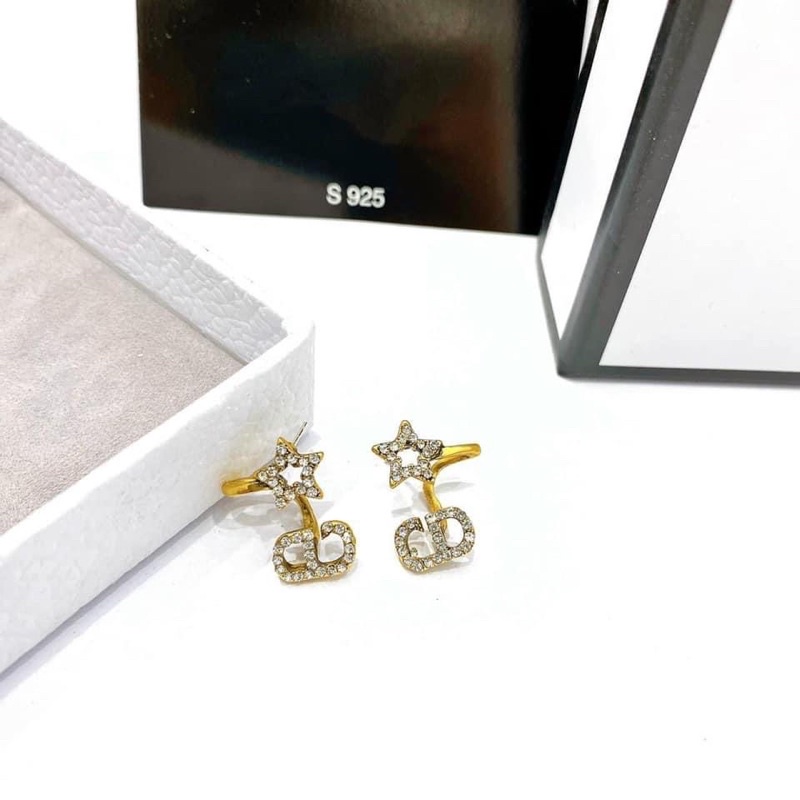 Bông tai nữ đính đá nhân tạo