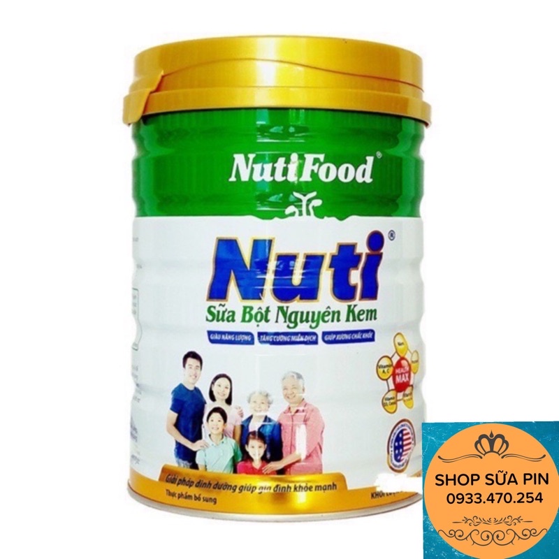 Sữa bột nuti nguyên kem lon 900g date mới