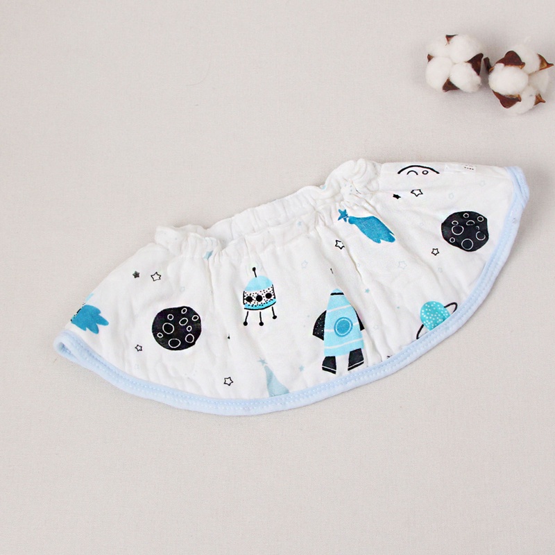 Set 2 Yếm Ăn Cotton Sợi Tre Xoay 360 Độ In Họa Tiết Hoạt Hình Cho Bé Sơ Sinh