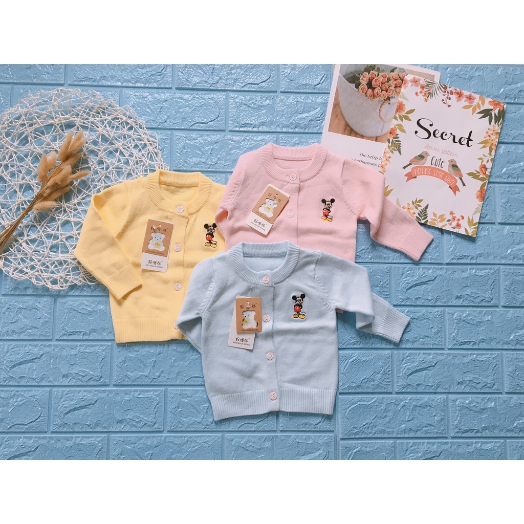 Áo Len Dài Tay Cho Bé Sơ Sinh Hàng QC Dày Ấm size 1-4(4-12kg)
