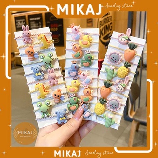 Cột tóc hàn quốc scrunchies 1k cho bé nữ hình gấu thú cute đẹp giá rẻ MIKAJ STORE