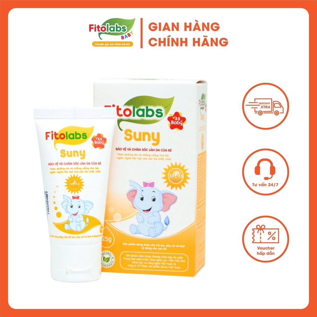 Kem chống nắng trẻ em fitolabs suny spf 35, pa+++ thành phần an toàn - ảnh sản phẩm 1