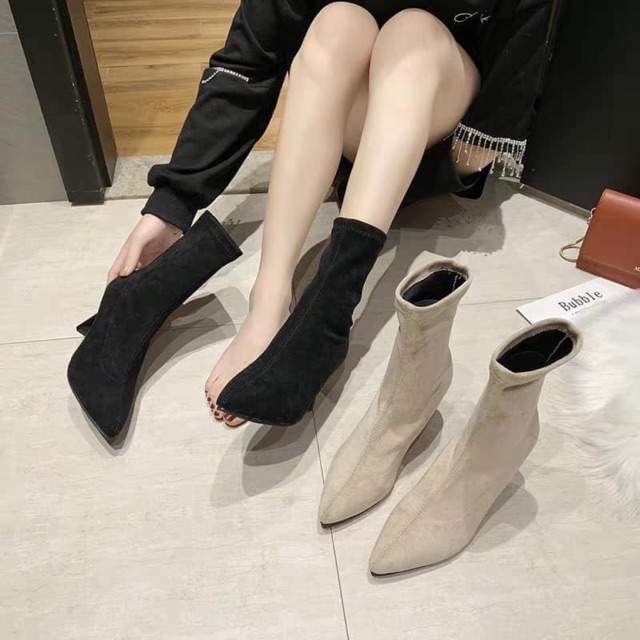 Boots nữ cao cổ da lộn