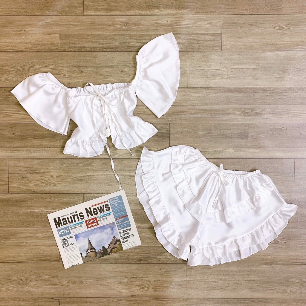 Đồ ngủ sexy 🌺 FREESHIP️️ 🌺 Đồ ngủ sexy lụa satin cánh tiên Freesize dưới 60kg - Linqu Sleepwear | BigBuy360 - bigbuy360.vn