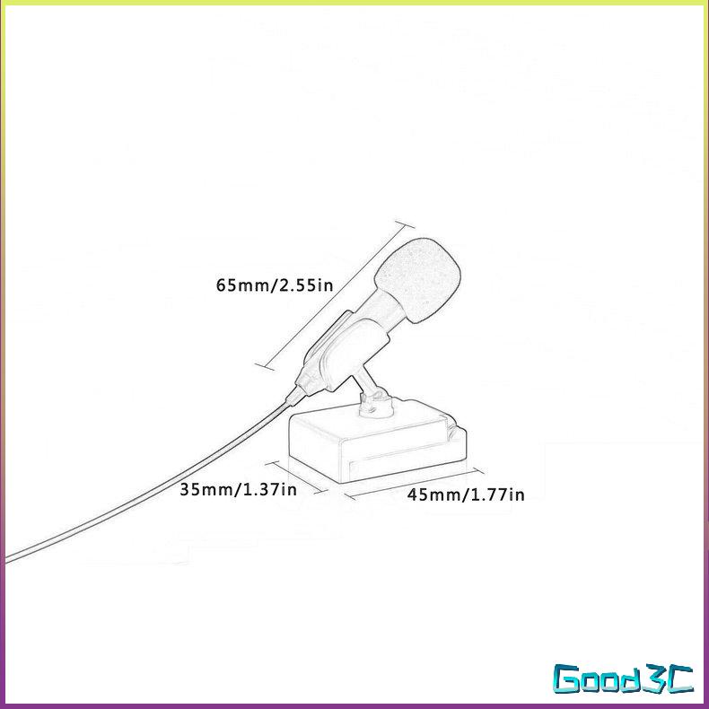 3.5mm Stereo Studio Mic KTV Karaoke Mini Microphone cho Điện thoại Thông minh Máy tính xách tay