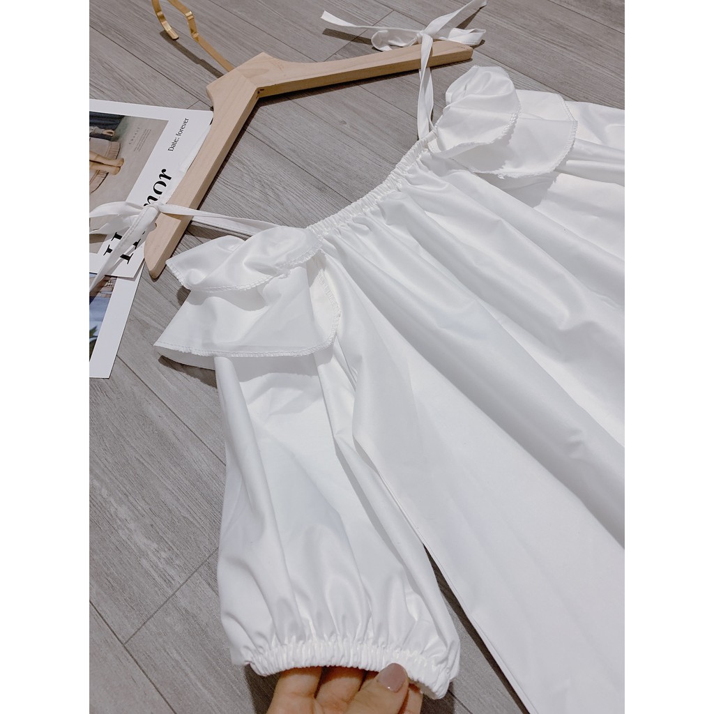 Váy Babydoll đuôi cá,Váy Babydoll bèo vai đuôi cá Chất thô lụa mềm cực sang chảnh. | BigBuy360 - bigbuy360.vn