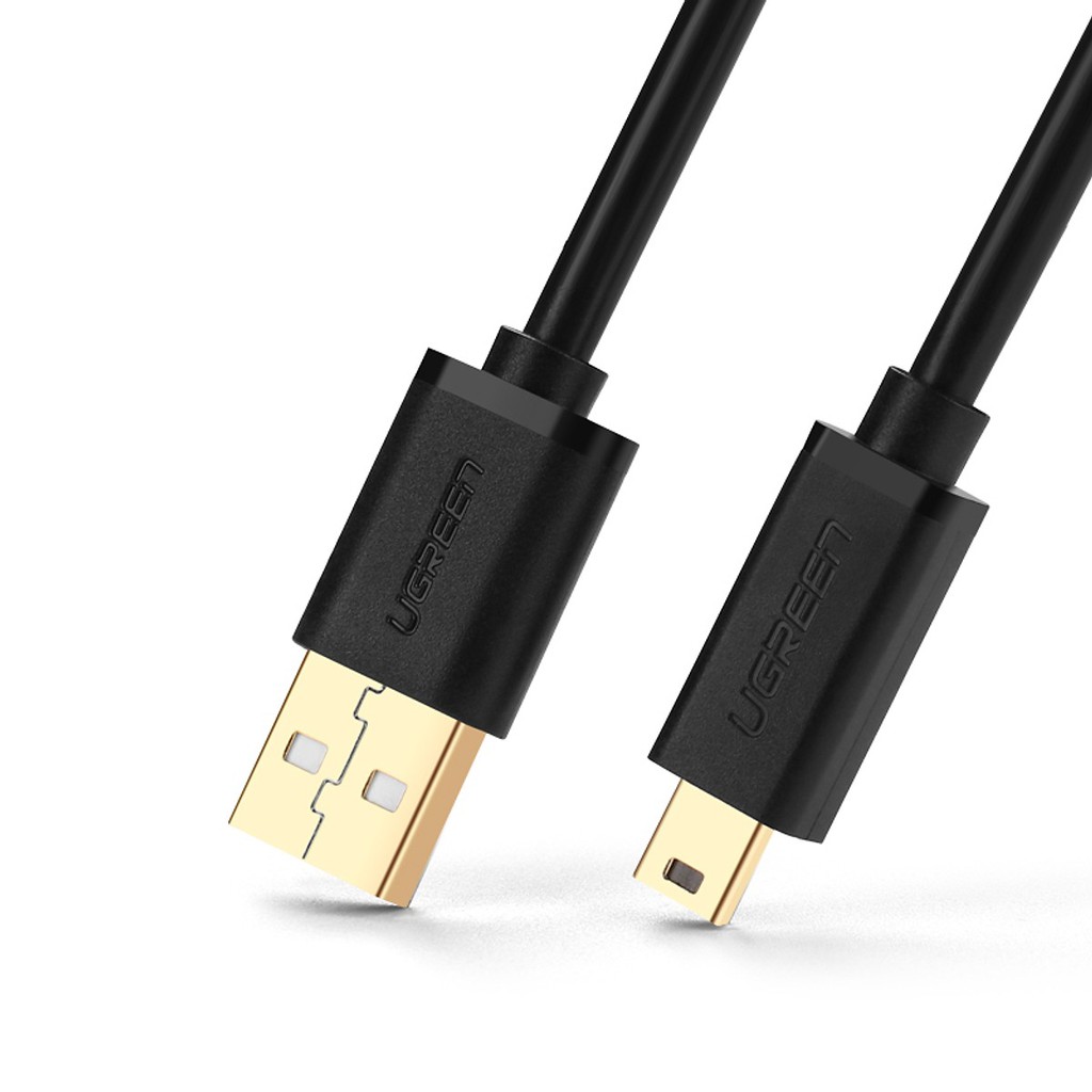 Dây USB 2.0 sang Mini USB mạ AU 1,5M UGREEN US132 10385 10386 - Hàng Chính Hãng